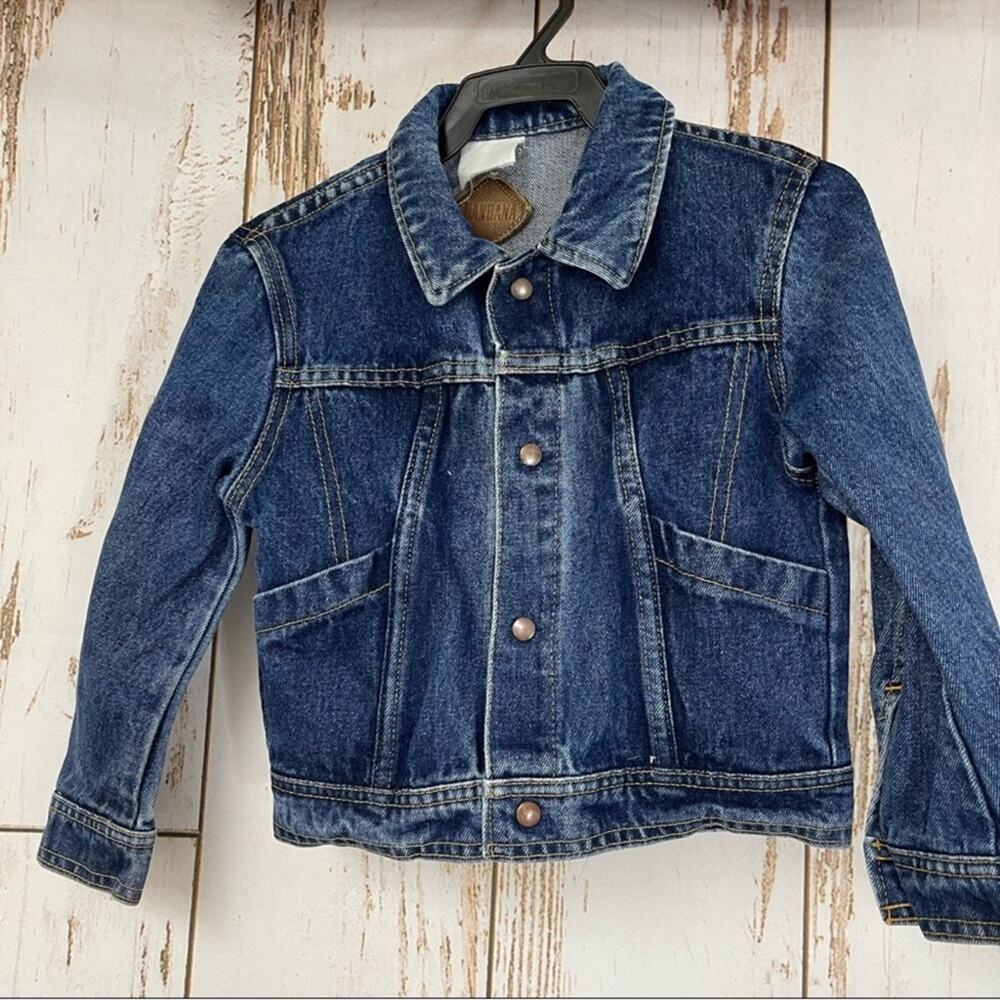 Bandana, Vintage Denim coat. No size tag. Check measurements!